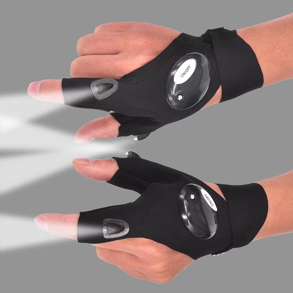 Fingerless Glove LED Flashligh - đánh giá và giá Spearfishing Glove