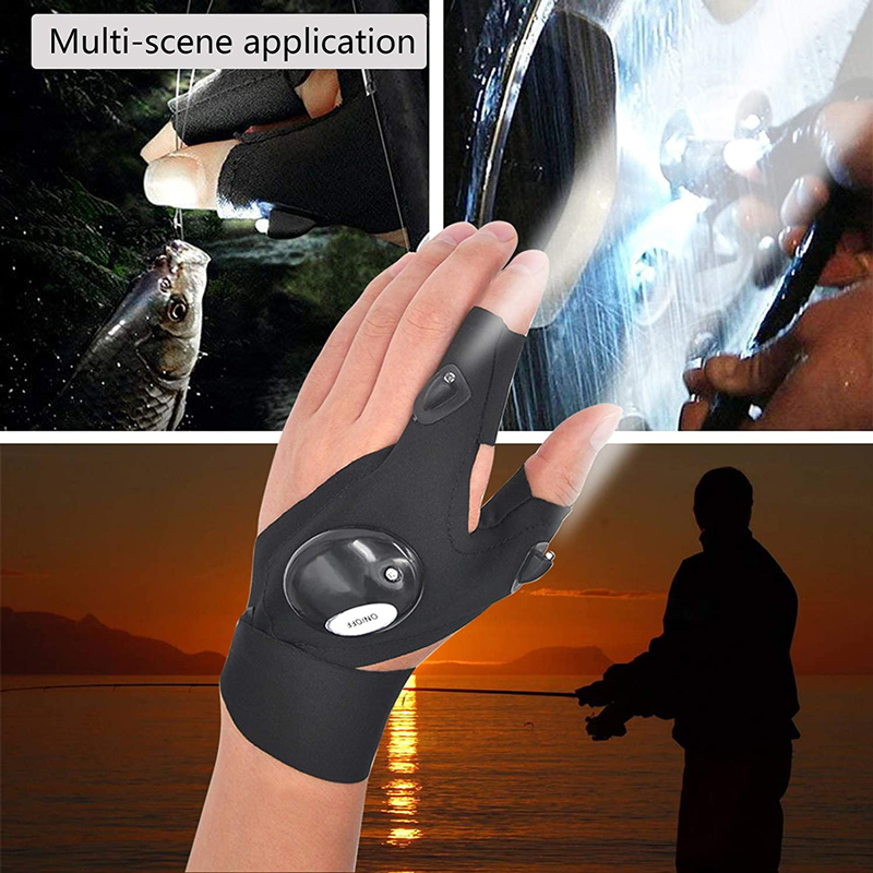 Fingerless Glove LED Flashligh - đánh giá và giá Spearfishing Glove