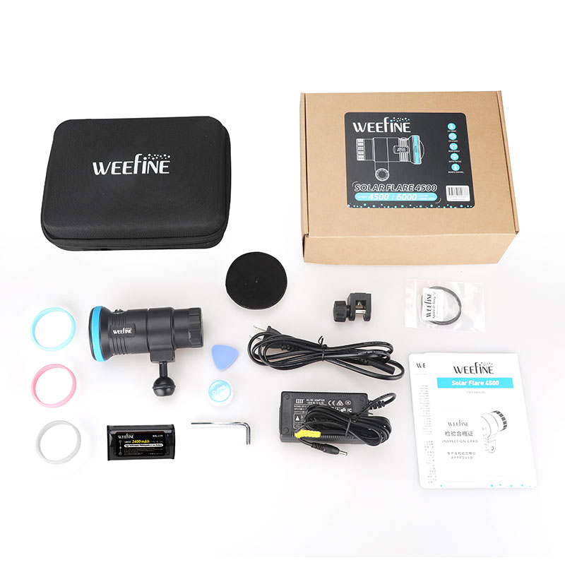 WEEFINE  SolarFlare 4500 WF102 - đánh giá và giá Underwater Flashlight