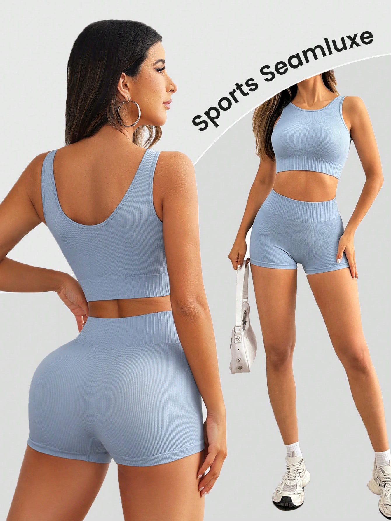 Women Seamless Ribbed Yoga Set - đánh giá và giá Aquatic Gym